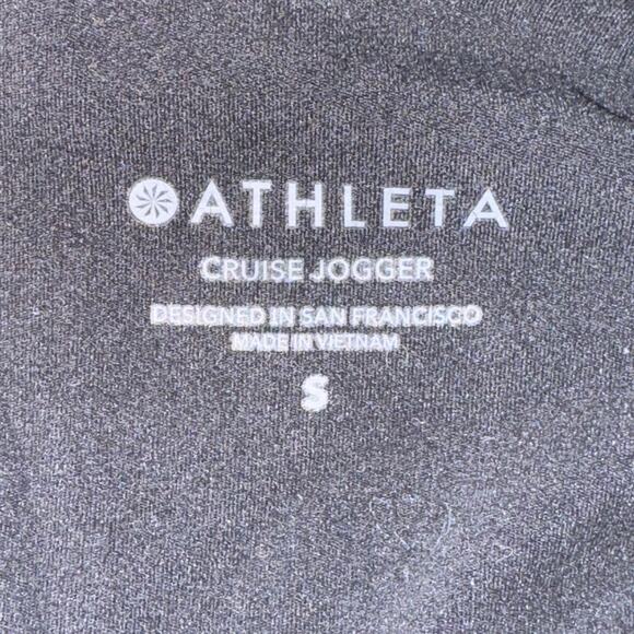 Athleta Cruise Jogger Womens Size S Black High Rise Pants Pockets Wide Waistband - Picture 5 of 6